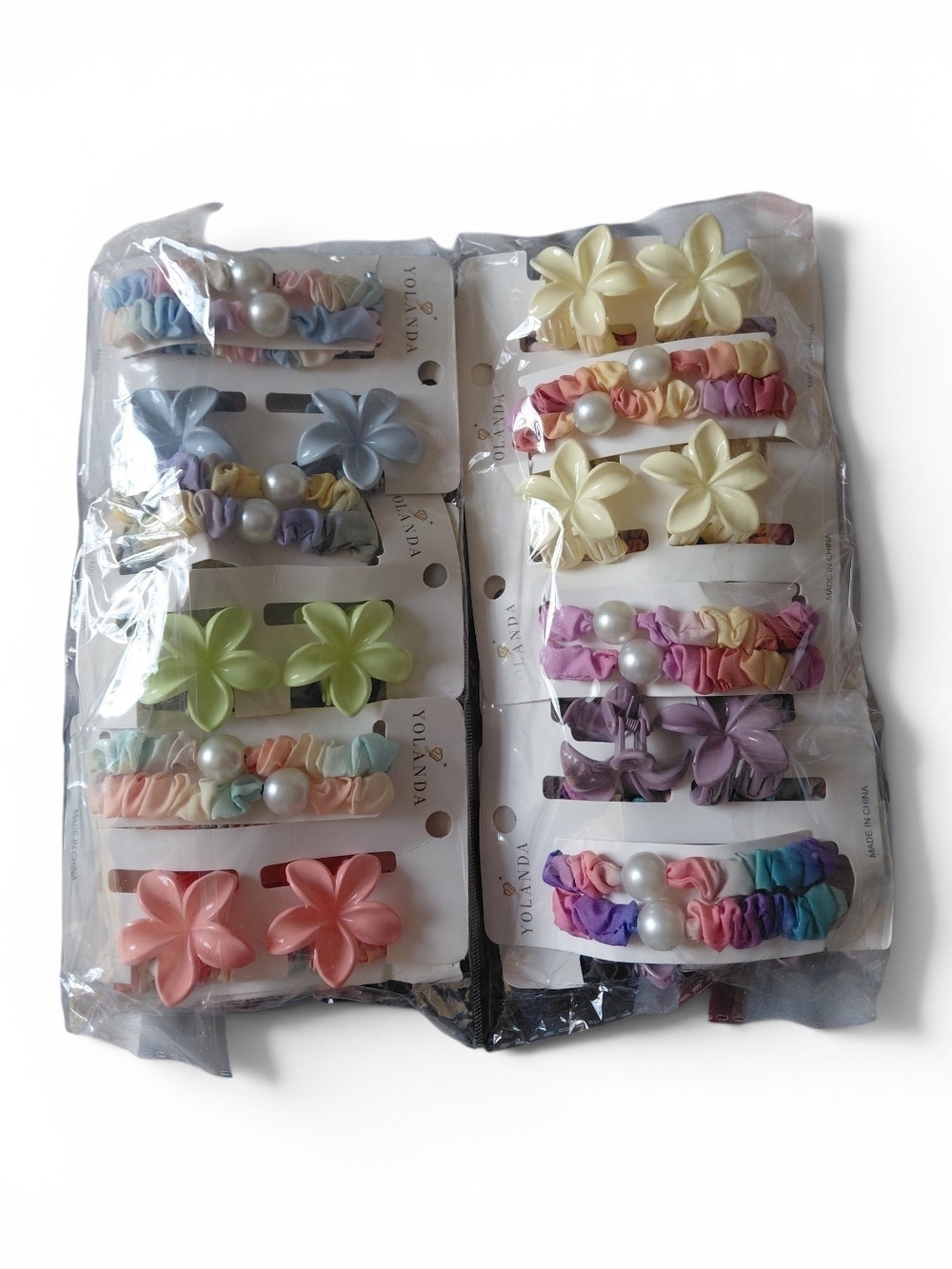 Yolanda Kids Pastel Flower Hair Clip Set - Multicolor